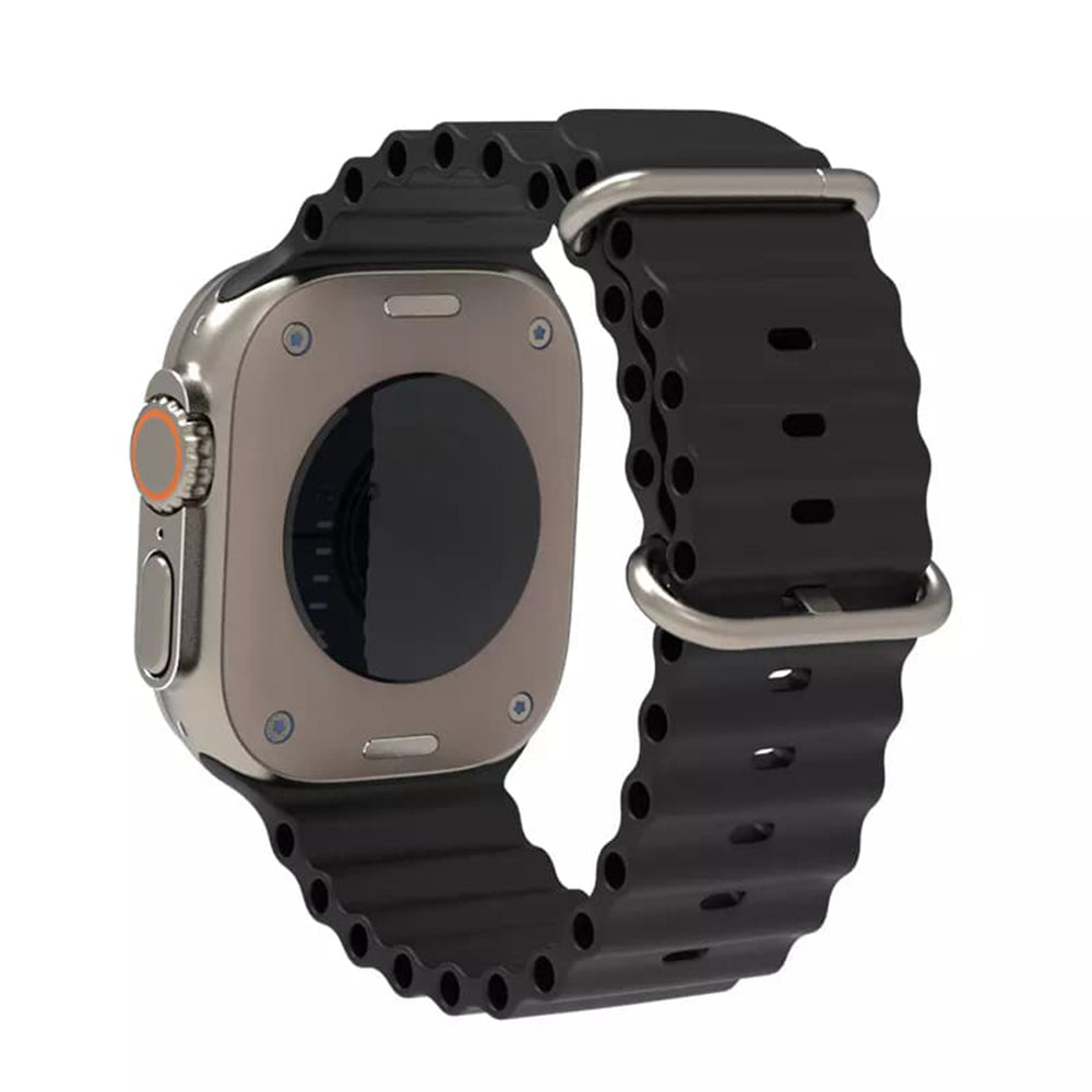 Techsuit W038 reim for Apple Watch 49mm / 46mm / 45mm / 44mm / 42mm Series, Svart