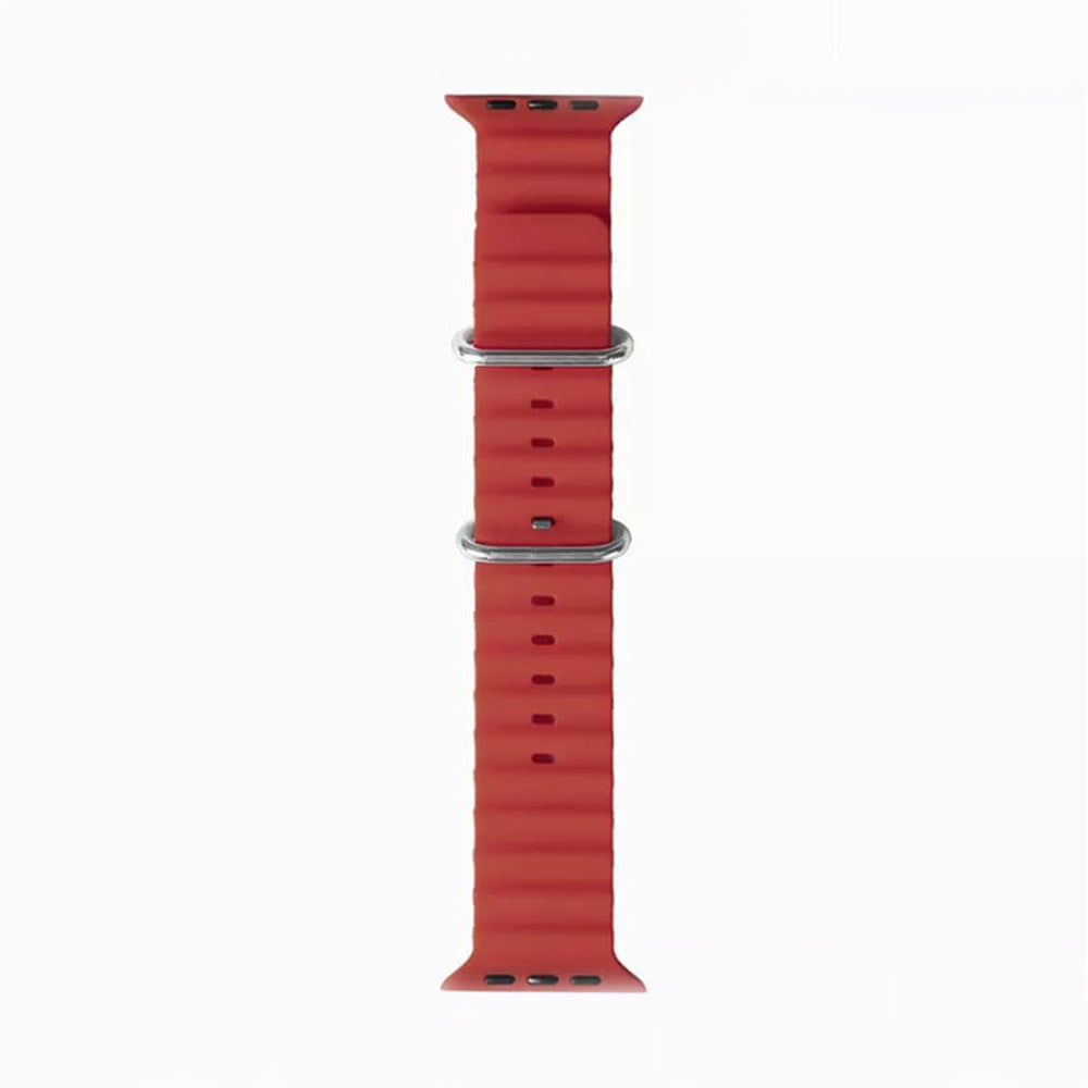 Techsuit W038 reim for Apple Watch 49mm / 46mm / 45mm / 44mm / 42mm Series, Mørkerød