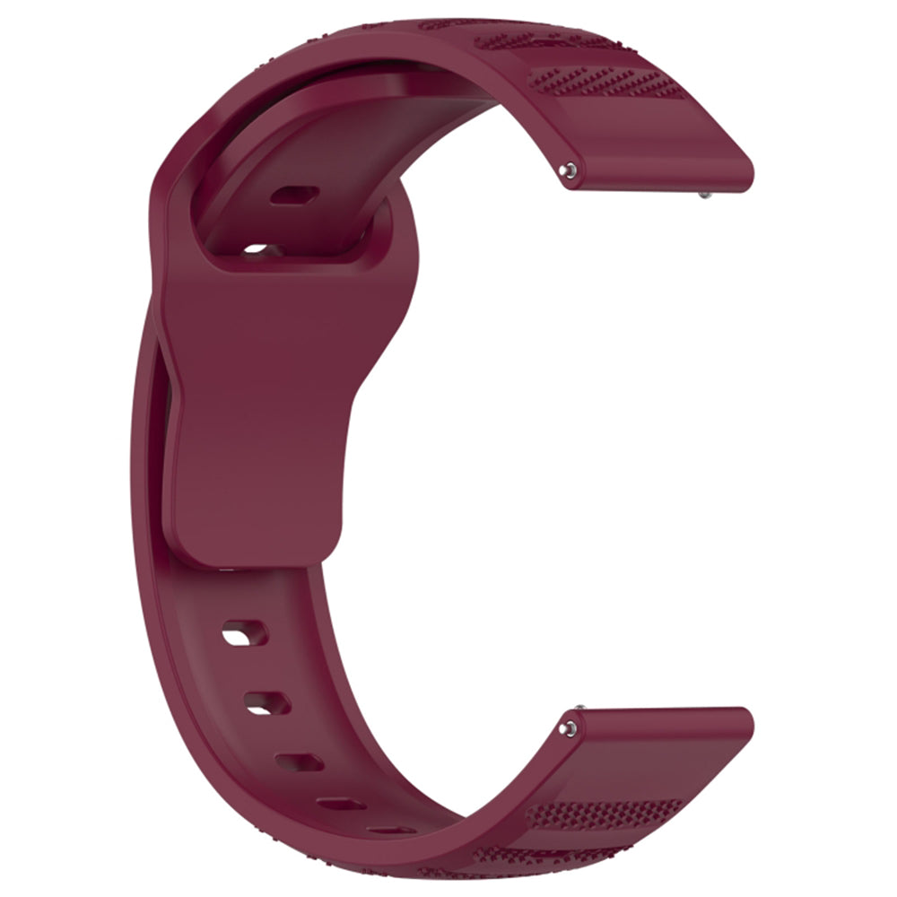 Techsuit W050 reim for Huawei Watch / Xiaomi Watch Series, 22mm, Kirsebærrød