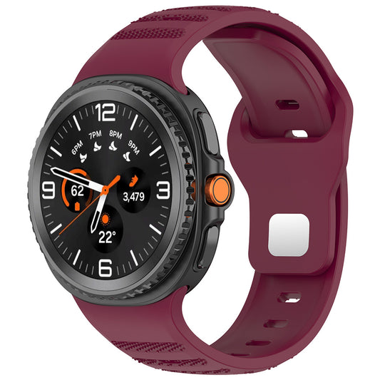 Techsuit W050 reim for Samsung Galaxy Watch 8 Classic / Watch8 44mm / Watch 8 40mm, Kirsebærrød