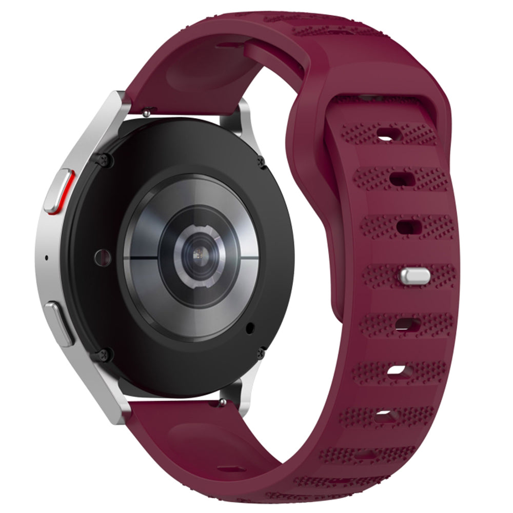 Techsuit W050 reim for Samsung Galaxy Watch / Huawei Watch Series, 20mm, Kirsebærrød