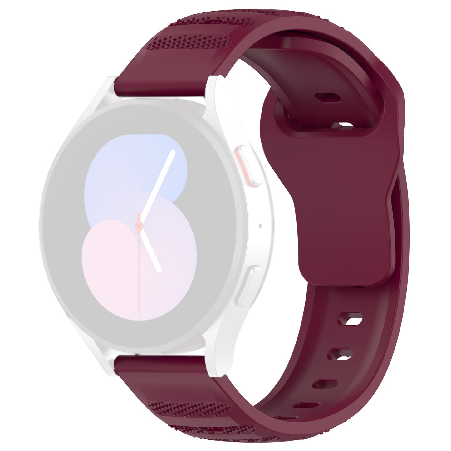 Techsuit W050 reim for Samsung Galaxy Watch / Huawei Watch Series, 20mm, Kirsebærrød