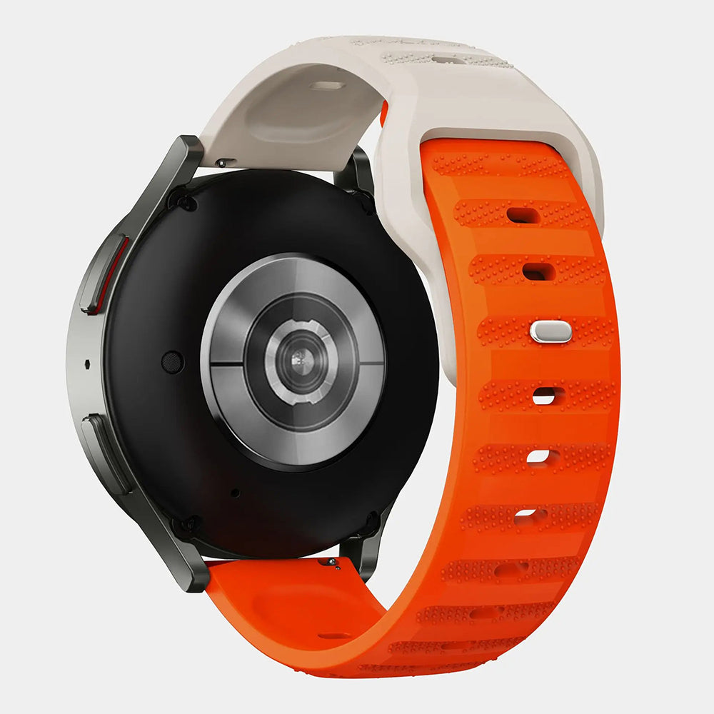 Techsuit W050 reim for Samsung Galaxy Watch / Huawei Watch Series, Oransje Beige