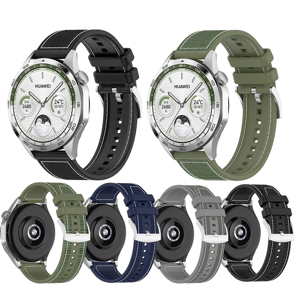 Techsuit W051 reim for Huawei Watch / Xiaomi Watch Series, 22mm, Svart