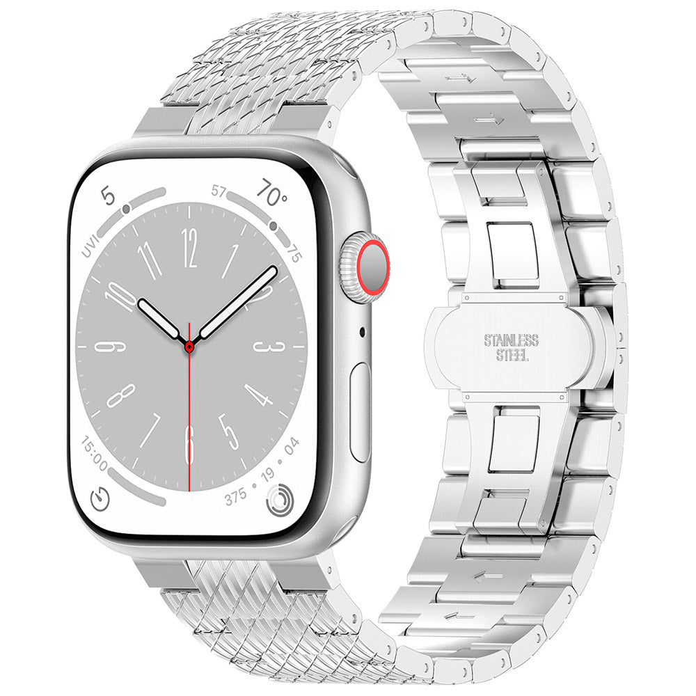 Techsuit W052 reim for Apple Watch 49mm / 46mm / 45mm / 44mm / 42mm Series, Sølv