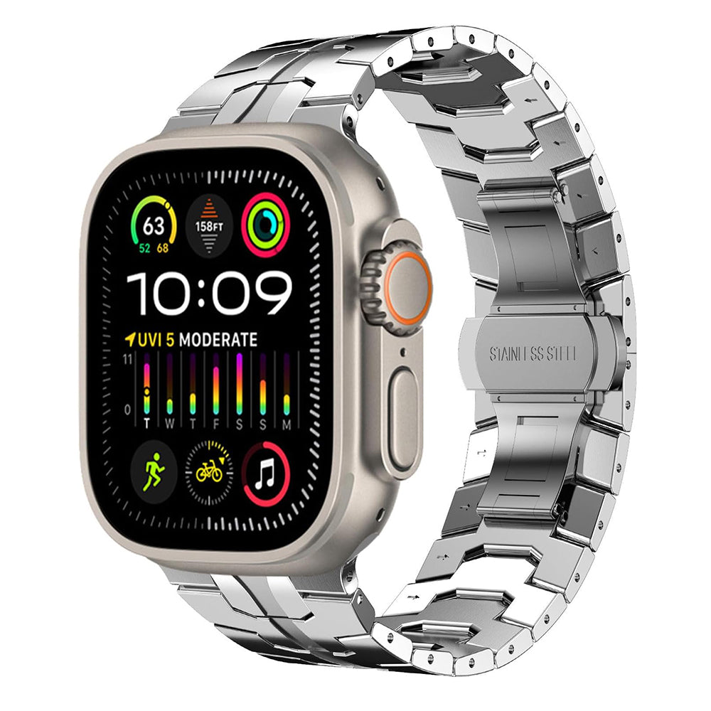 Techsuit W063 reim for Apple Watch 49mm / 46mm / 45mm / 44mm / 42mm Series, Sølv