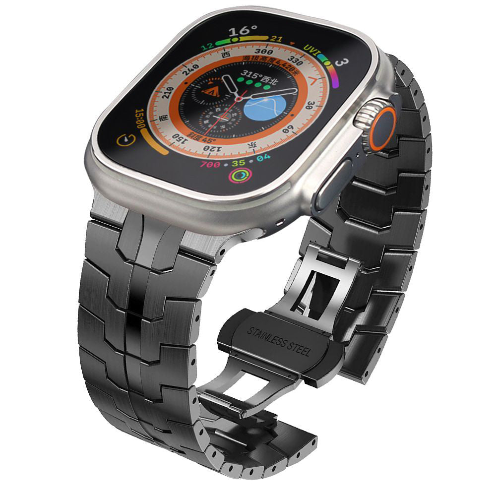 Techsuit W063 reim for Apple Watch 49mm / 46mm / 45mm / 44mm / 42mm Series, Svart