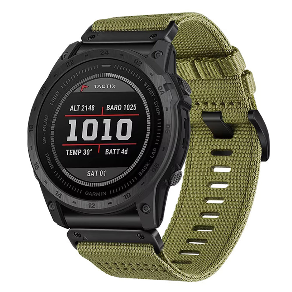 Techsuit W070 reim for Garmin Instinct / Approach / Fenix Watch Series, 20mm, Grønn