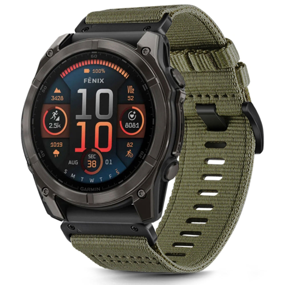 Techsuit W070 reim for Garmin Watch Fenix / Forerunner Series, 22mm, Mørkegrønn
