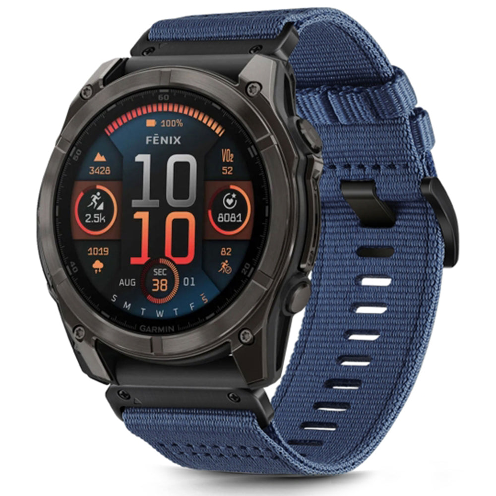 Techsuit W070 reim for Garmin Watch Fenix Series, 26mm, Marineblå