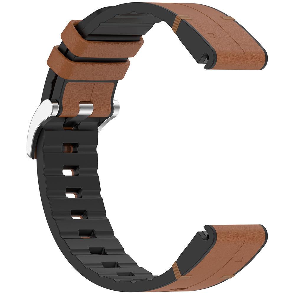 Techsuit W071 reim for Garmin Watch Fenix Series, 26mm, Brun