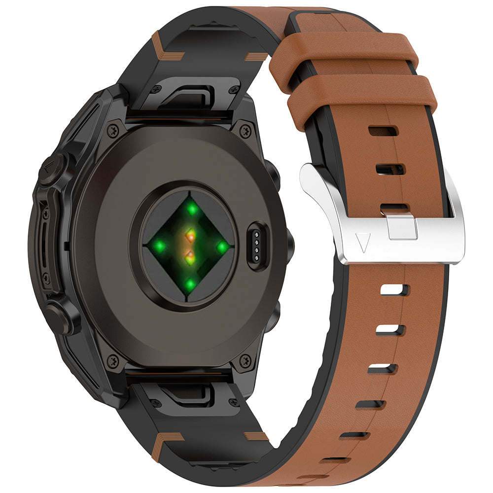 Techsuit W071 reim for Garmin Watch Fenix Series, 26mm, Brun