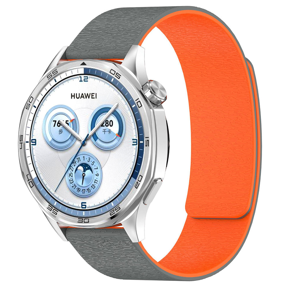 Techsuit W074 reim for Huawei Watch / Garmin Watch Series, 18mm, Grå Oransje