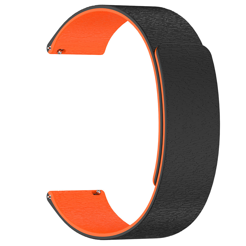 Techsuit W074 reim for Huawei Watch / Garmin Watch Series, 18mm, Svart Oransje