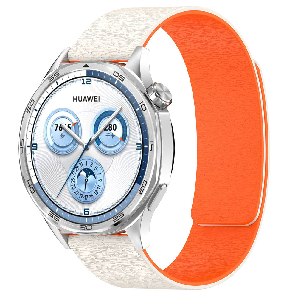 Techsuit W074 reim for Samsung Galaxy Watch Series, 20mm, Beige Orange