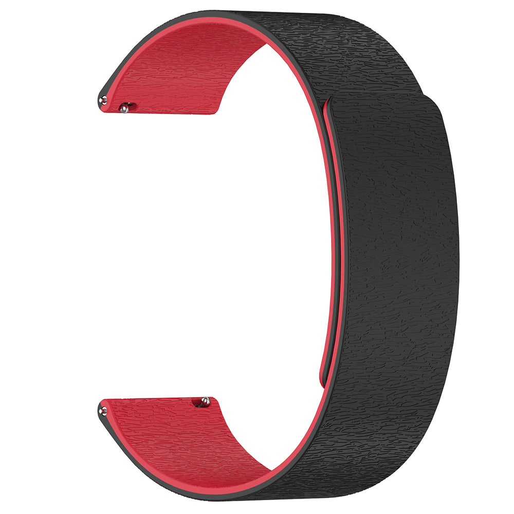 Techsuit W074 reim for Samsung Galaxy Watch Series, 20mm, Svart Rød