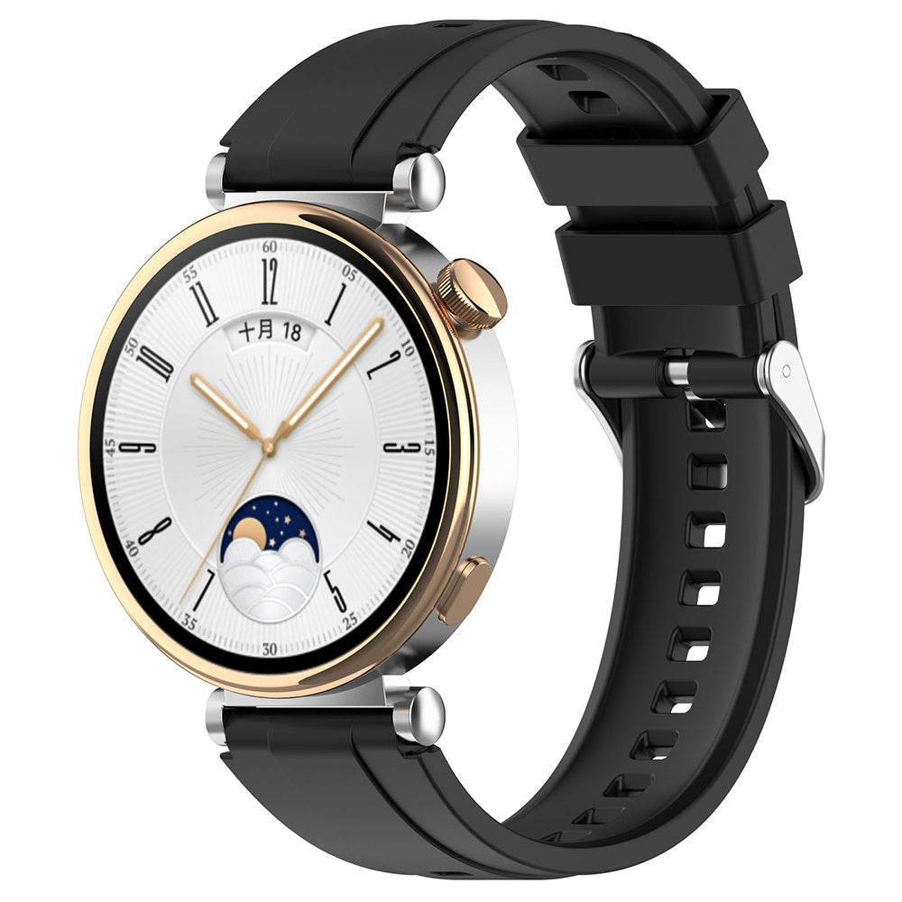 Techsuit W075 reim for Huawei Watch / Garmin Watch Series, 18mm, Svart