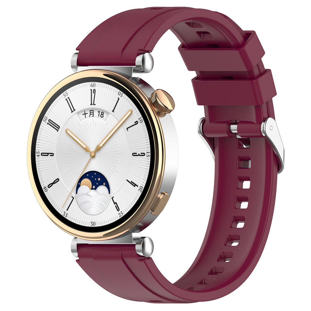 Techsuit W075 reim for Huawei Watch / Garmin Watch Series, 18mm, Kirsebær