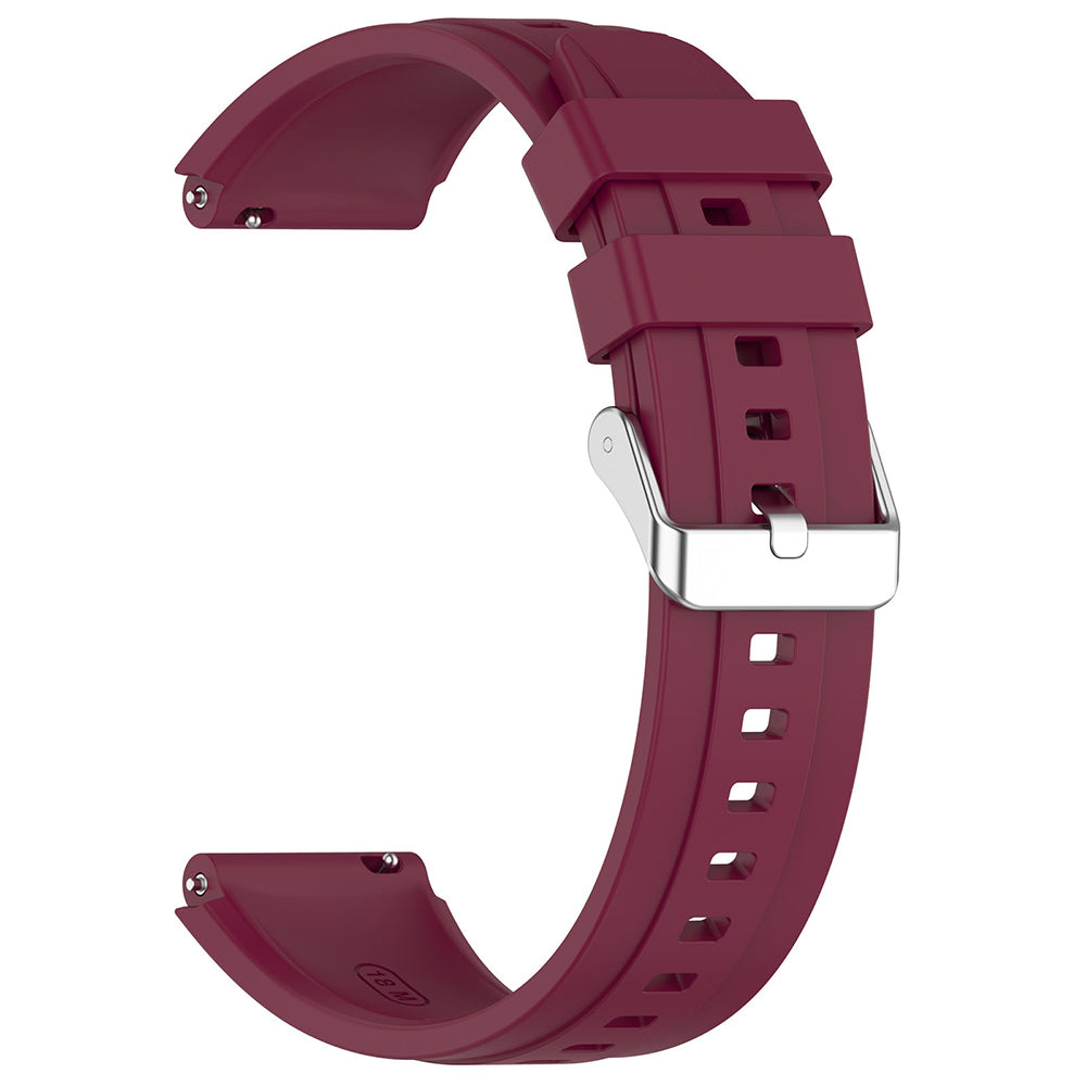 Techsuit W075 reim for Huawei Watch / Garmin Watch Series, 18mm, Kirsebær