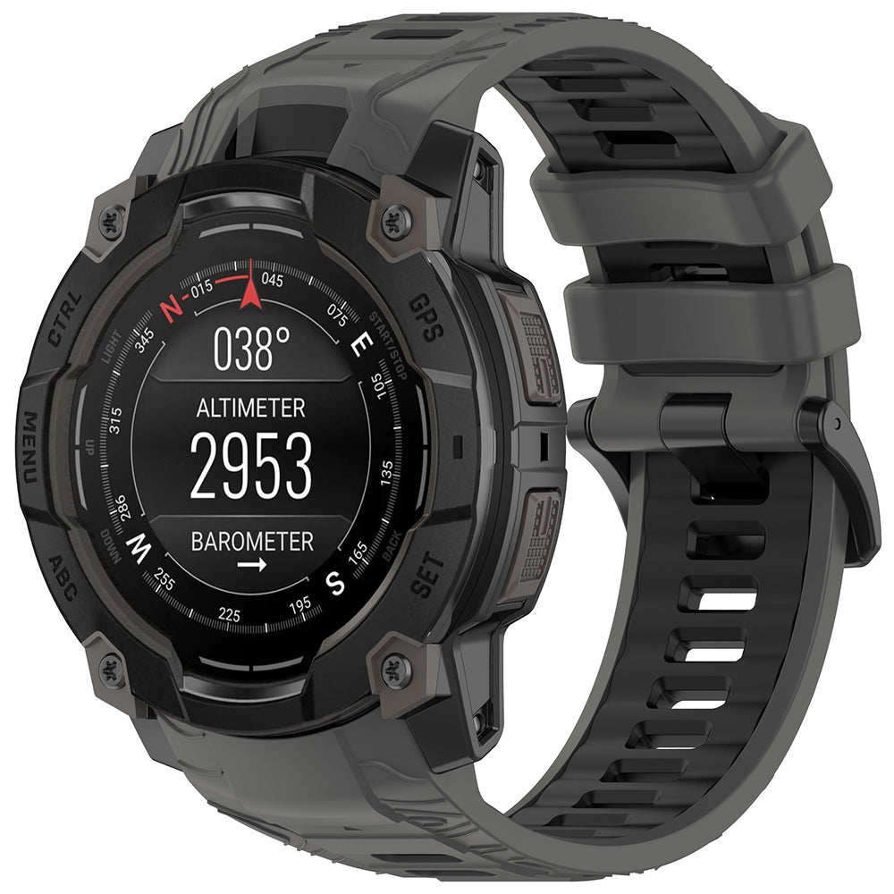 Techsuit W077 reim for Garmin Instinct 3 45mm Solar / Instinct 3 45mm, Grå