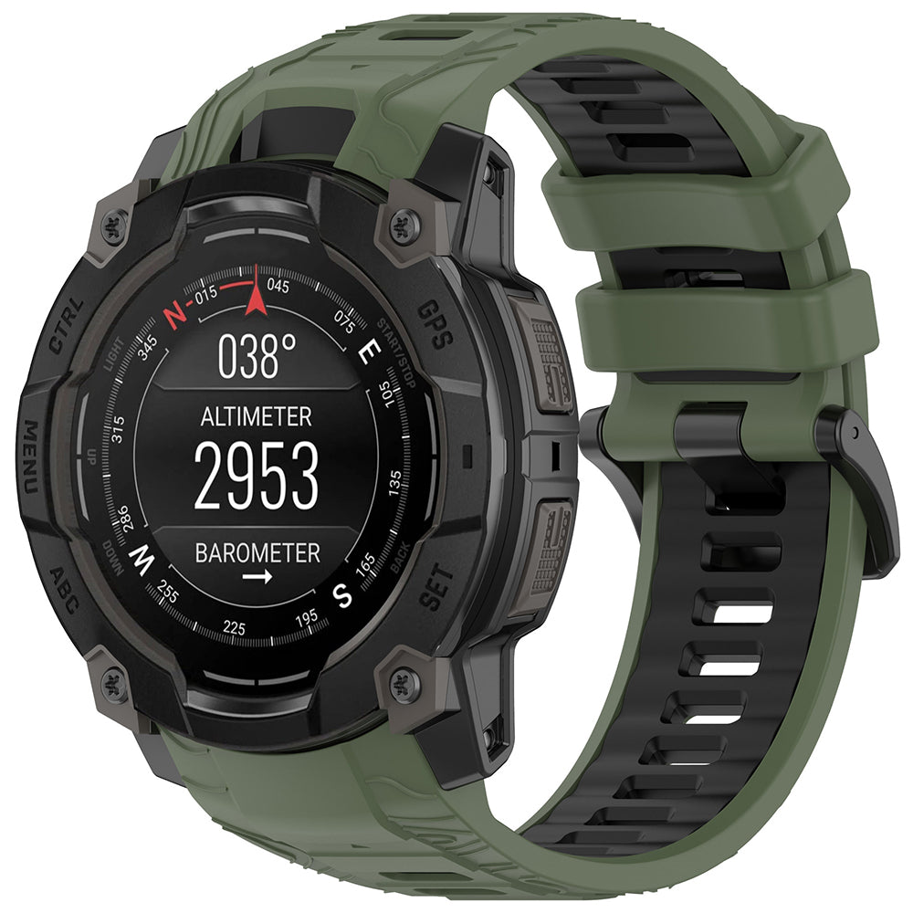 Techsuit W077 reim for Garmin Instinct 3 45mm Solar / Instinct 3 45mm, Grønn