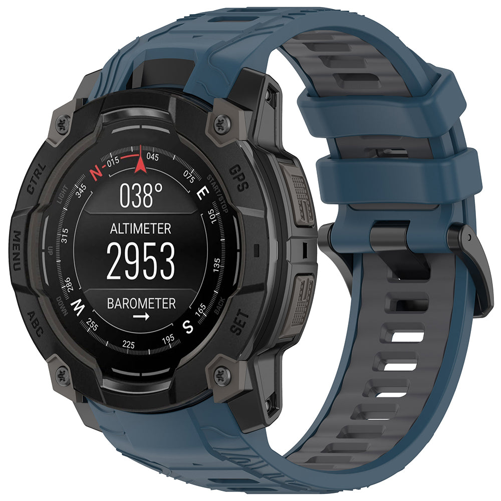 Techsuit W077 reim for Garmin Instinct 3 50mm Solar / Instinct 3 50mm, Marineblå
