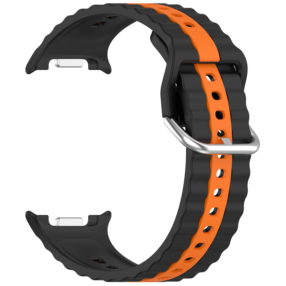 Techsuit W078 reim til Samsung Galaxy Watch8 / Watch8 Classic Series, Svart Oransje