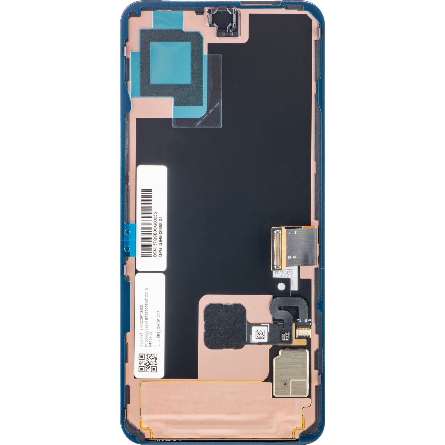 Google Pixel 8 berøringsskjerm, med ramme, svart (obsidian), Servicepakke G949-00555-01