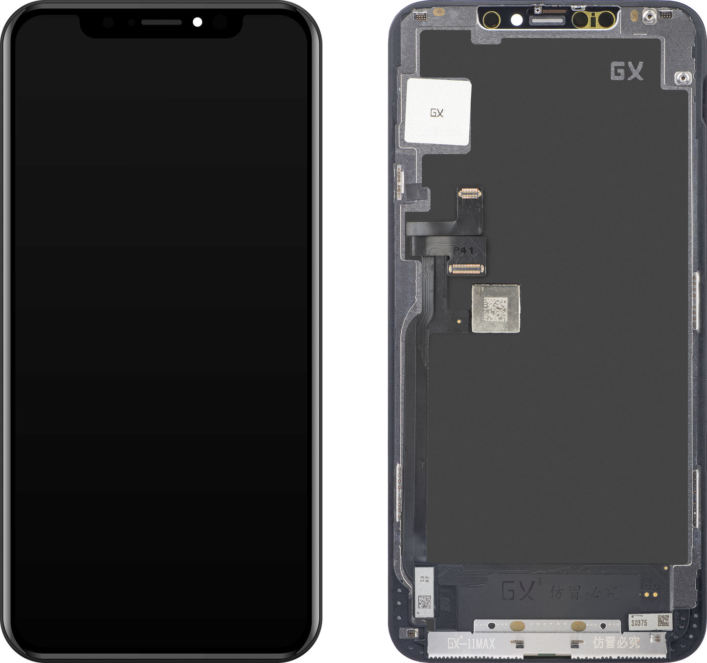 GX berøringsskjerm for Apple iPhone 11 Pro Max, med ramme, OLED-versjon, svart