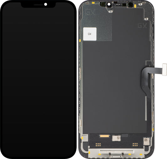Display med Touchscreen GX for Apple iPhone 12 Pro Max, med ramme, OLED IC Movable-versjon, Svart