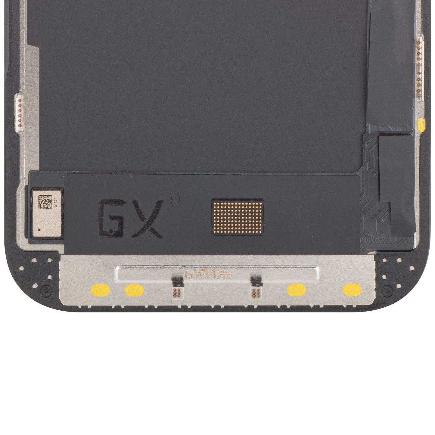GX berøringsskjerm for Apple iPhone 14 Pro, med ramme, OLED IC Movable Version, svart