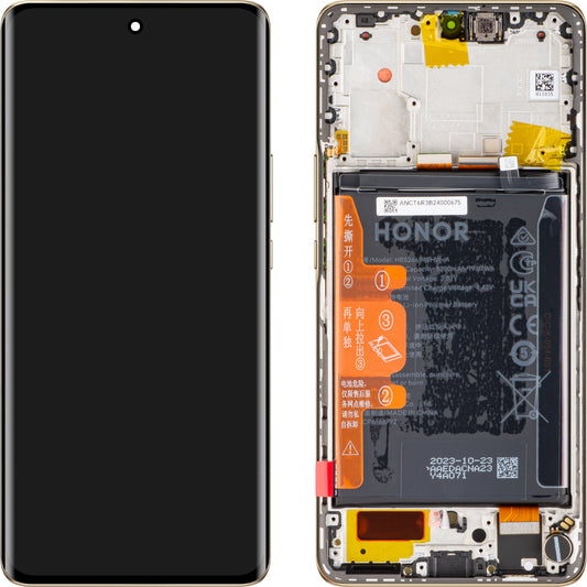 Berøringsskjerm med berøringsskjerm Honor Magic6 Lite, med ramme og batteri, oransje (soloppgangsoransje), Servicepakke 0235AHHS Servicepakke 0235AHHS