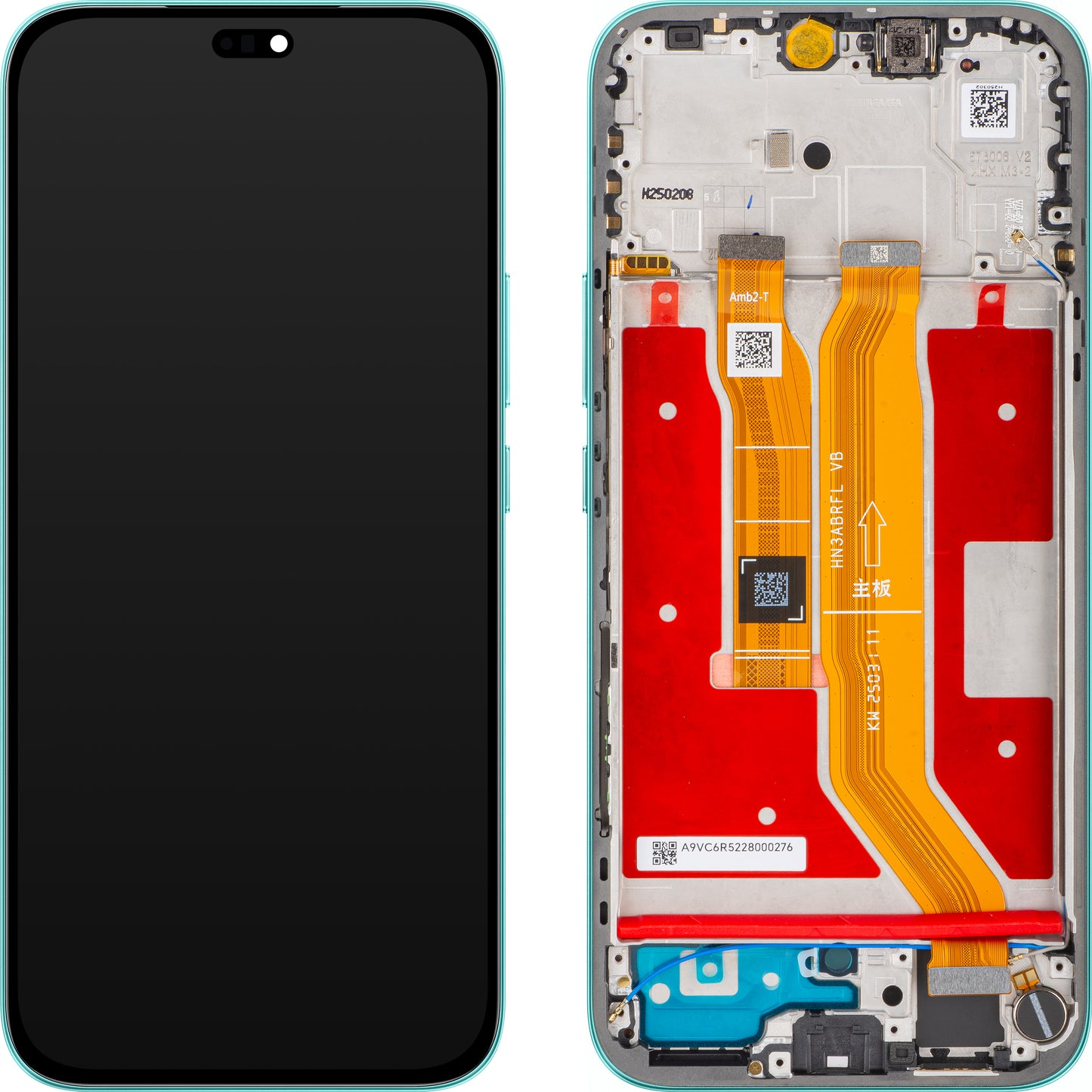 Display med Touchscreen Honor 400 Lite, med ramme, Grønn (Marrs Green), Service Pack 0235ANTH