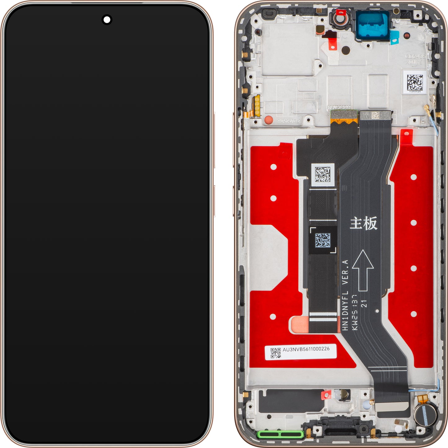 Display med Touchscreen Honor 400, med ramme, Gull (Desert Gold), Service Pack 0235APNU