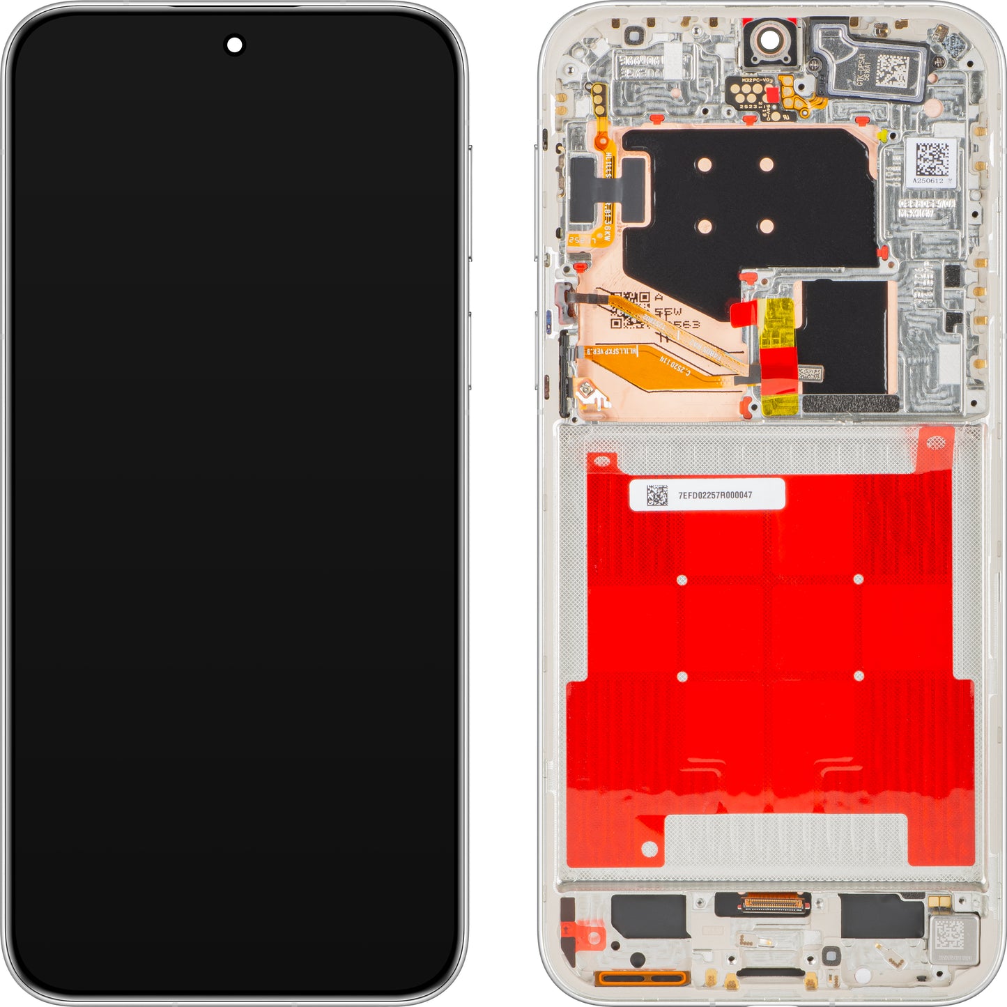 Display med Touchscreen Huawei Pura 80 Pro, med Ramme, Hvit (Glazed White), Service Pack 02357EFD