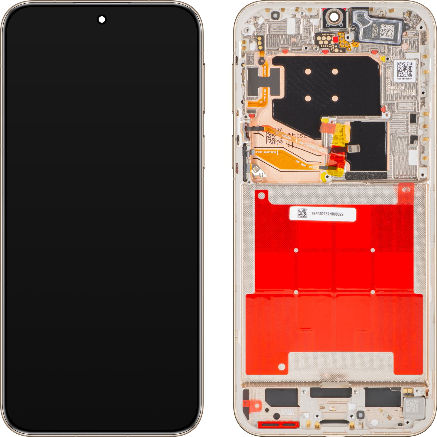Display med Touchscreen Huawei Pura 80 Ultra, med Ramme, Gull (Prestige Gold), Service Pack 02357EFG
