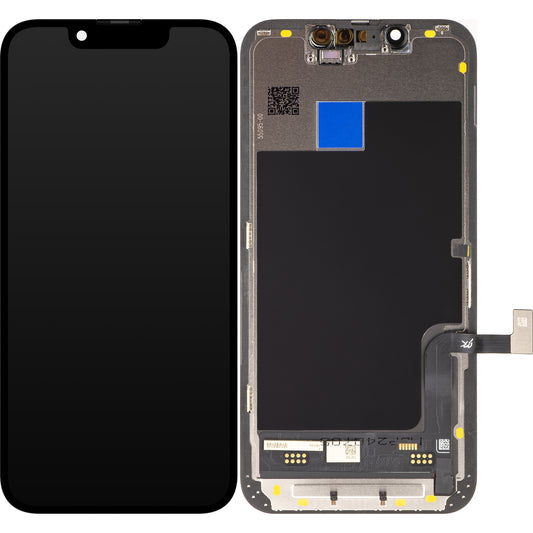 JK berøringsskjerm for Apple iPhone 13 mini, med ramme, In-Cell LCD-versjon, svart