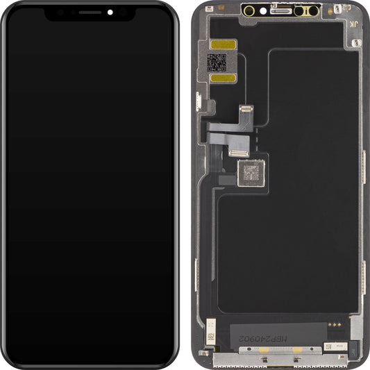 JK berøringsskjerm til Apple iPhone 11 Pro Max, med ramme, OLED-versjon, svart