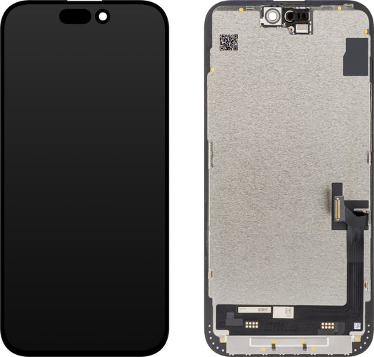JK berøringsskjerm for Apple iPhone 15 Plus, med ramme, In-Cell LCD-versjon, svart