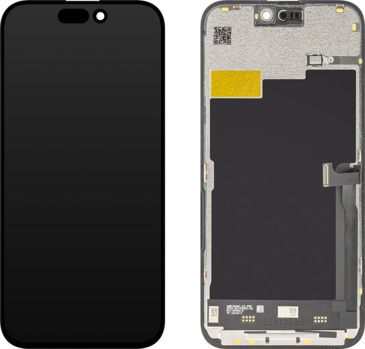 JK berøringsskjerm for Apple iPhone 15 Pro Max, med ramme, In-Cell LCD-versjon, svart