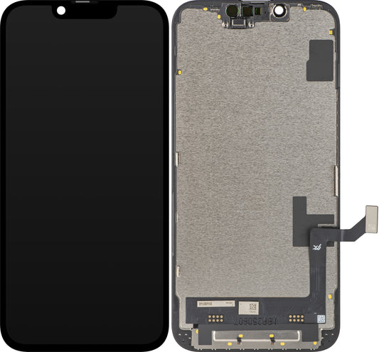 Display med Touchscreen JK for Apple iPhone 16e, med Ramme, LCD In-Cell IC Movable-versjon, Svart