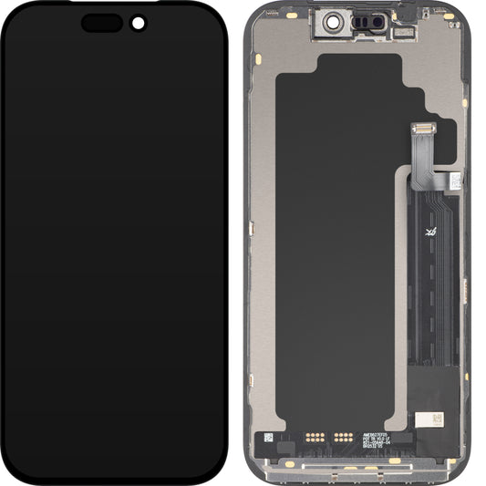 JK berøringsskjermdisplay for Apple iPhone 17 Pro, med ramme, LCD In-Cell IC flyttbar versjon, svart