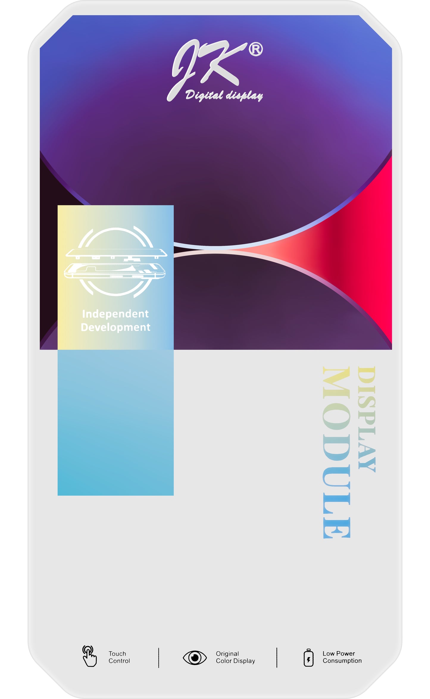 JK berøringsskjerm for Apple iPhone 14 Plus, med ramme, In-Cell LCD-versjon, svart