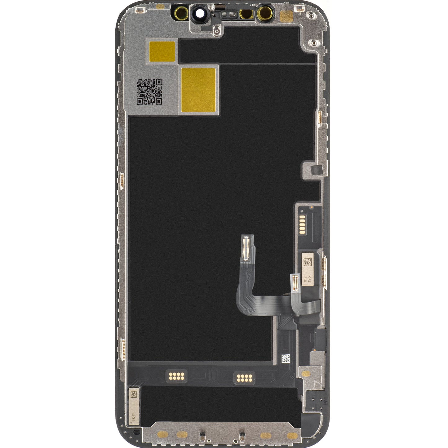 JK berøringsskjerm for Apple iPhone 12 / 12 Pro, med ramme, OLED IC Flyttbar versjon, svart