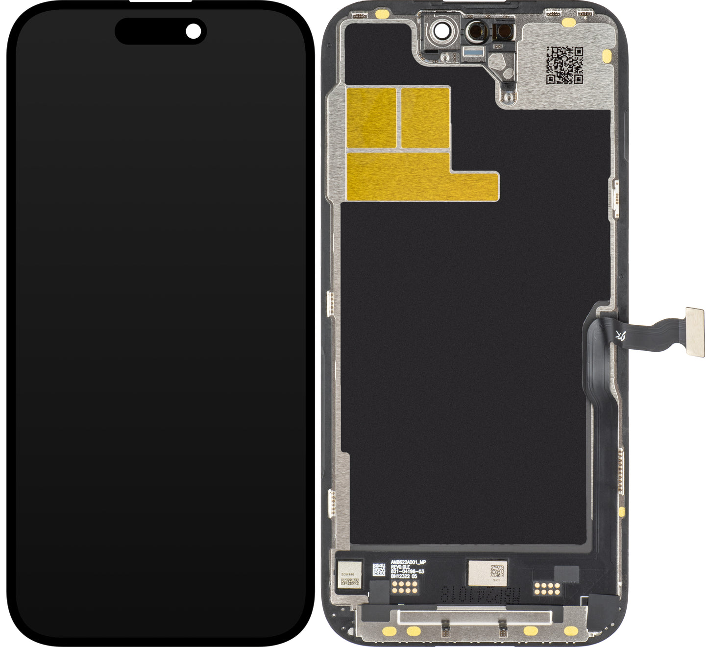 JK berøringsskjerm for Apple iPhone 14 Pro, med ramme, In-Cell IC Movable LCD-versjon, svart