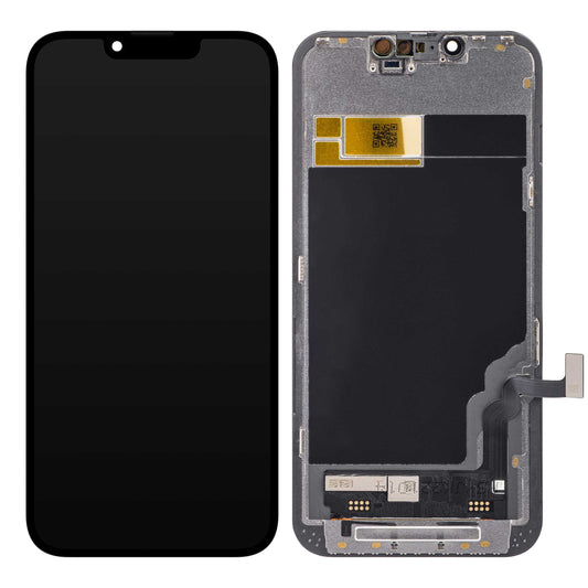 JK berøringsskjerm for Apple iPhone 13, med ramme, In-Cell LCD-versjon, svart