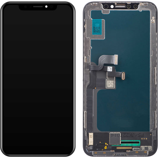 JK berøringsskjerm for Apple iPhone X, med ramme, In-Cell LCD-versjon, svart