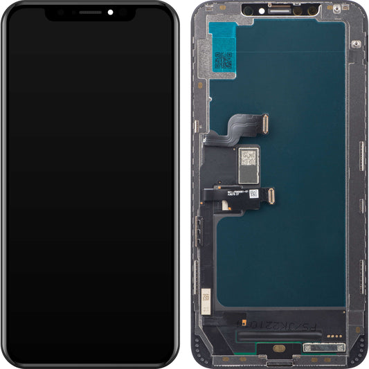 JK berøringsskjerm for Apple iPhone XS Max, med ramme, In-Cell LCD-versjon, svart