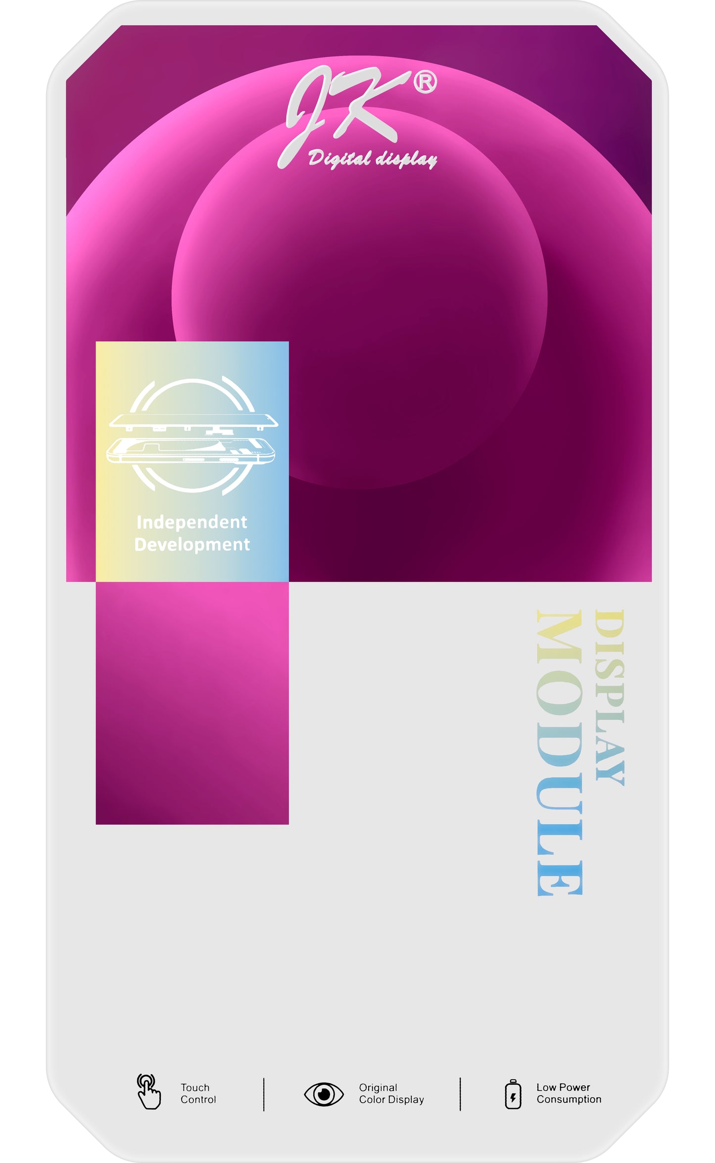 JK berøringsskjerm for Apple iPhone 12 mini, med ramme, In-Cell LCD-versjon, svart