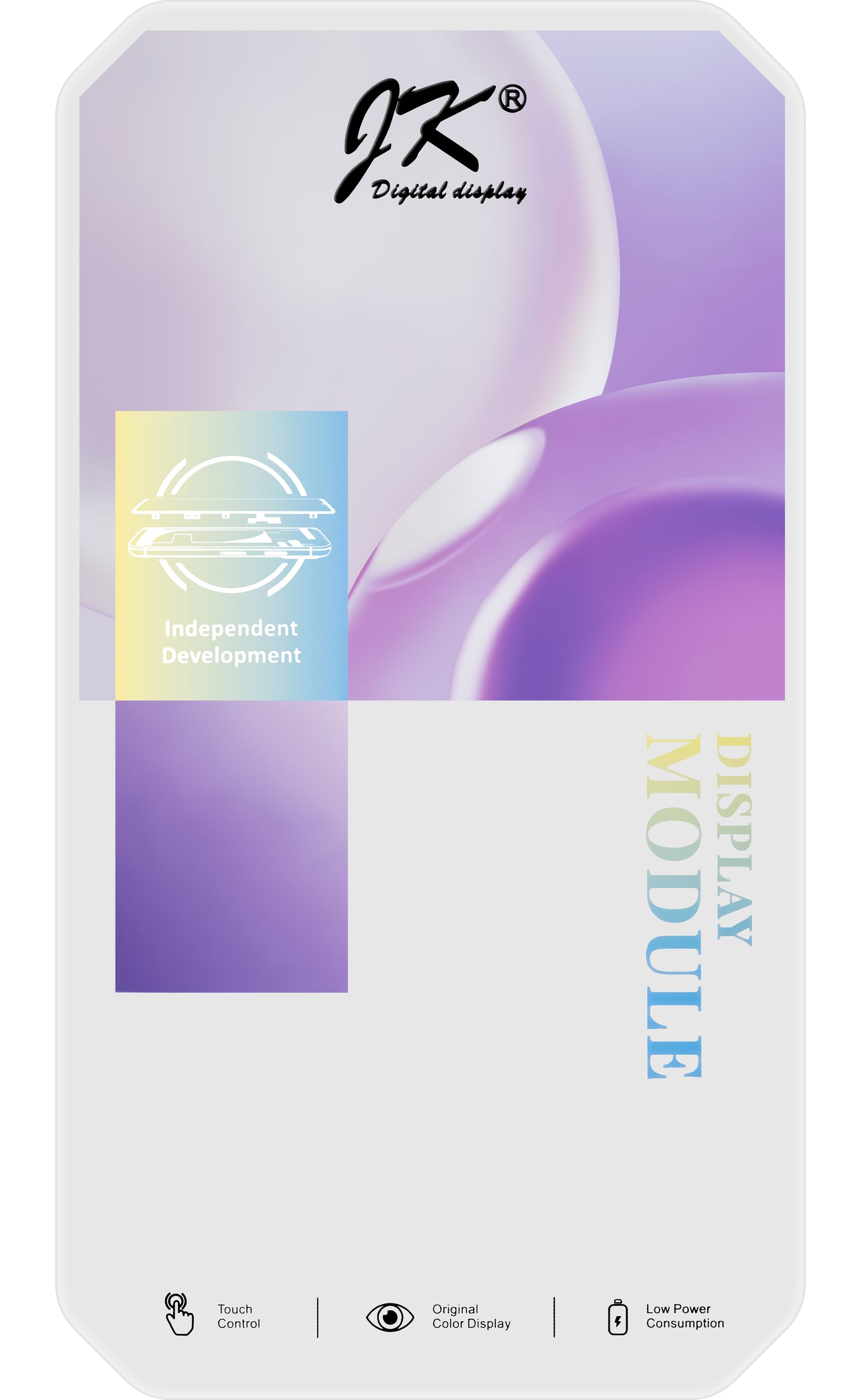 JK berøringsskjerm for Apple iPhone 14 Pro, med ramme, In-Cell IC Movable LCD-versjon, svart